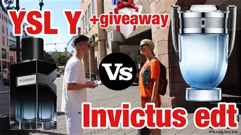 Yves Saint Laurent Y edp vs paco rabanne Invictus edt 